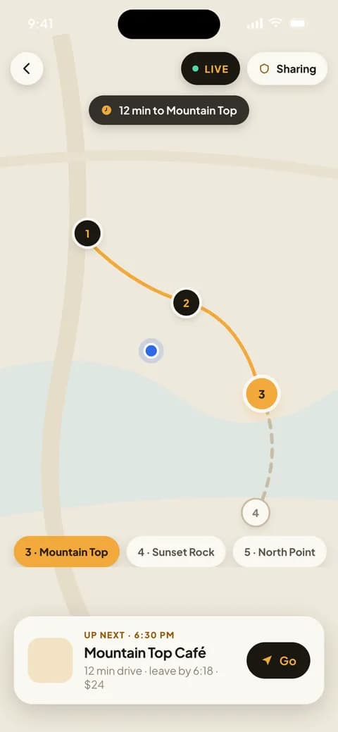 A plan’s live map